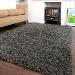 Kukoon Slate Grey Super Soft Shaggy Rug in Dark Grey - Size: 160 cm x 230 cm - thumbnail 1