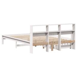 Berkfield Home Durable Bookcase Bed without Mattress White 160x200 cm Solid Wood Pine - thumbnail 6