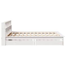 Berkfield Home Durable Bookcase Bed without Mattress White 160x200 cm Solid Wood Pine - thumbnail 5