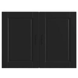 Berkfield Home Kitchen Wall Cabinet Porto Black Engineered Wood - thumbnail 6