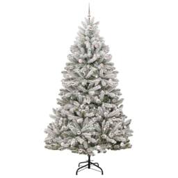 Berkfield Home Elegant Artificial Christmas Tree Green & White 270 cm PVC & Metal - thumbnail 4