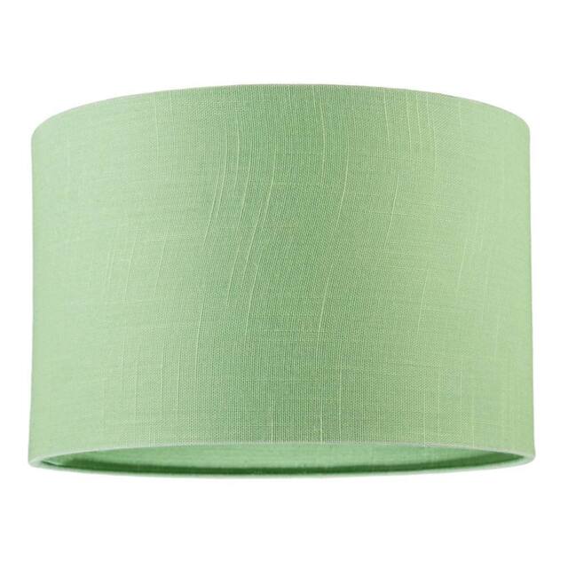Happy Homewares Designer Frosted Lime Green Textured Linen Fabric Circular Lamp Shade - Size: 12 inches - image 1