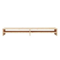 Berkfield Home Monitor Stand 100x24x13 cm Solid Wood Pine in Brown - Size: 100 x 24 x 13 cm - thumbnail 5