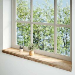 Berkfield Home Window Sills 2 pcs¬†Untreated 120x20x2 cm Solid Wood Oak in Brown - Size: Medium - thumbnail 2
