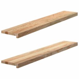 Berkfield Home Window Sills 2 pcs¬†Untreated 120x20x2 cm Solid Wood Oak in Brown - Size: Medium - thumbnail 1