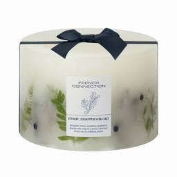 French Connection Eucalyptus Scented Candle Botanical Pillar Candle 1.5kg - thumbnail 3