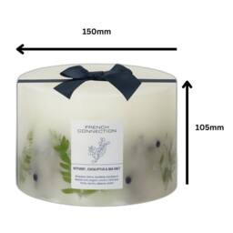 French Connection Eucalyptus Scented Candle Botanical Pillar Candle 1.5kg - thumbnail 5