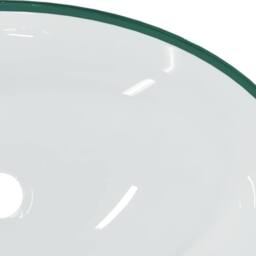 Berkfield Home Basin Tempered Glass 54.5x35x15.5 cm Transparent in Clear - thumbnail 6