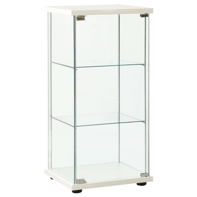 Berkfield Home Storage Cabinet Tempered Glass White - image 1