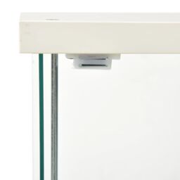 Berkfield Home Storage Cabinet Tempered Glass White - thumbnail 4