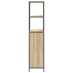 Berkfield Home Durable Bathroom Cabinet with Shelves Sonoma Oak 36x35x165 cm in Light Oak - Size: 36 x 35 x 165 cm - thumbnail 6