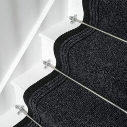 runrug Stair Runner Carpet - Durable, Non-Slip, 7mm - 'Inca' in Black - Size: 66 cm x 720 cm - thumbnail 6