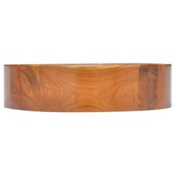 Berkfield Home Durable Basin Solid Teak Wood Œ¶40x10 cm in Brown - Size: 40x10 cm - thumbnail 4
