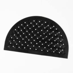 Esselle Reddish Half Moon Rubber Lattice Mat in Black - Size: 45 cm x 75 cm - thumbnail 2