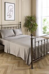 Hotel Pure Luxury 5 Star Flat Sheet in Grey - Size: King - thumbnail 1
