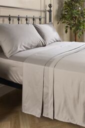 Hotel Pure Luxury 5 Star Flat Sheet in Grey - Size: King - thumbnail 3