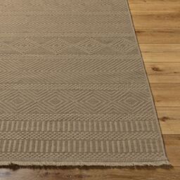 Livabliss Mystery-Washable Tan Beige Modern Jute Living Dining Rug - Size: 80 cm x 220 cm - thumbnail 5
