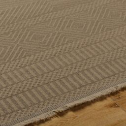 Livabliss Mystery-Washable Tan Beige Modern Jute Living Dining Rug - Size: 80 cm x 220 cm - thumbnail 3