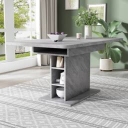 BTM Extendable Dining Table Storage Rectangular Kitchen Table Space Saving in Grey - thumbnail 3