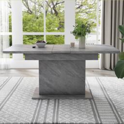 BTM Extendable Dining Table Storage Rectangular Kitchen Table Space Saving in Grey