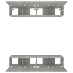Berkfield Home TV Cabinets 4 pcs Concrete Grey 80x30x30 cm Engineered Wood - Size: 80 x 30 x 30 cm - thumbnail 6
