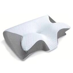 Kelvenix Cervical Memory Foam Pillow Pain Relief in White - Size: Single