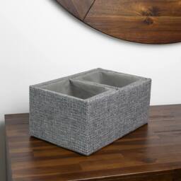 JVL Chroma Rectangular Storage Baskets - Set of 3 in Dark Grey - thumbnail 7