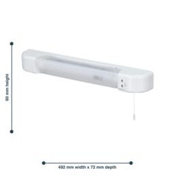 First Choice Lighting Set of 2 White - Chrome Bathroom Shaver Lights - thumbnail 6