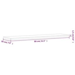 Berkfield Home Durable Wall Shelves 4 pcs Grey Sonoma 80x20x1.5 cm Engineered Wood - thumbnail 8