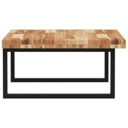 Berkfield Home Basin Shelf Wall Mounted Steel & Solid Wood Acacia in Brown - thumbnail 5