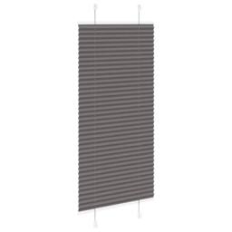 Berkfield Home Pleated Blind Black 65x100 cm Fabric Width 64.4 cm Polyester in Dark Grey - thumbnail 4