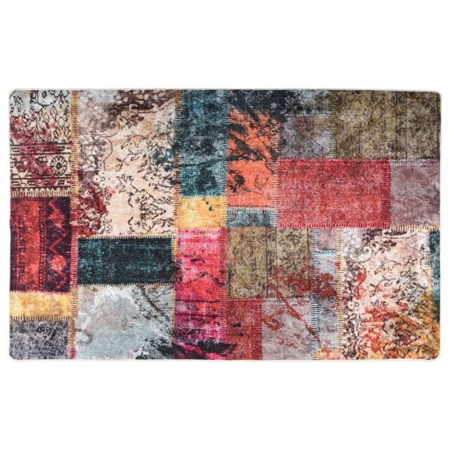 Berkfield Home Rug Washable Patchwork 160x230 cm Multicolour Anti Slip - Size: 100 cm diameter - image 1