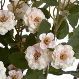 Lemon Pavilion Furniture and Decor Wild Meadow Rose Artificial Flower - L15 x W15 x H74 cm - Cream - thumbnail 5