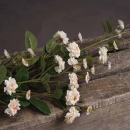 Lemon Pavilion Furniture and Decor Wild Meadow Rose Artificial Flower - L15 x W15 x H74 cm - Cream - thumbnail 3