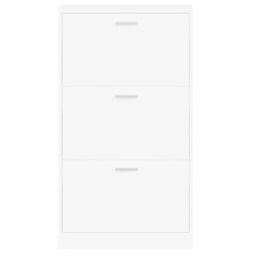 Berkfield Home Shoe Cabinet White 59x17x108 cm Engineered Wood - Size: 59 x 17 x 108 cm - thumbnail 6