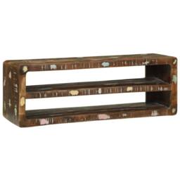 Berkfield Home TV Cabinet 100x32x36 cm Solid Wood Reclaimed in Brown - Size: 100 x 32 x 36 cm - thumbnail 2