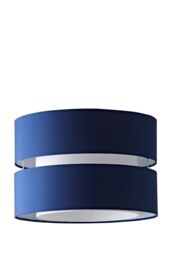 ValueLights Sophia Tier Large 35cm Drum Easy Fit Ceiling Pendant Light Lamp Shade in Navy - Size: 14 inches - thumbnail 6