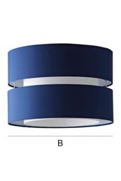 ValueLights Sophia Tier Large 35cm Drum Easy Fit Ceiling Pendant Light Lamp Shade in Navy - Size: 14 inches - thumbnail 8