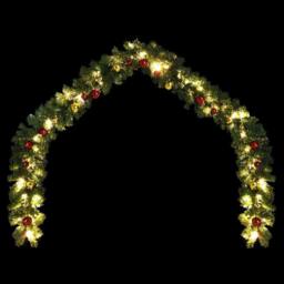 Berkfield Home Christmas Garland Decorated with Baubles & LED Lights 10 m - thumbnail 4