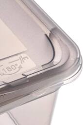 Keeeper Set of 3 Storage Boxes 11 Litre with Lid & Air Control System in Clear - thumbnail 4