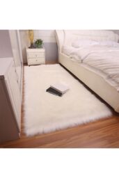 Living and Home 60Cm x 90Cm Dwayne Handmade White Rug - Size: 60 cm x 90 cm - thumbnail 2