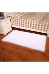Living and Home 60Cm x 90Cm Dwayne Handmade White Rug - Size: 60 cm x 90 cm - thumbnail 5