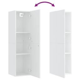 Berkfield Home TV Cabinet White 30.5x30x110 cm Engineered Wood - thumbnail 6