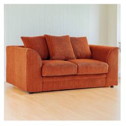 Furniture 786 Hannah Jumbo Cord 2 Seater Sofa in Orange - thumbnail 1