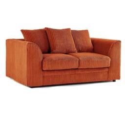 Furniture 786 Hannah Jumbo Cord 2 Seater Sofa in Orange - thumbnail 2