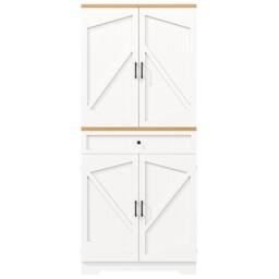 Rolipo Tall White Kitchen Sideboard Storage Cabinet With Doors 180cm - thumbnail 9