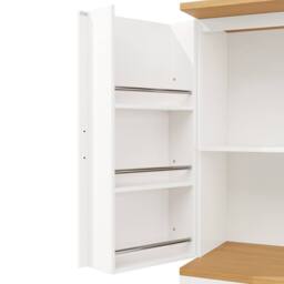 Rolipo Tall White Kitchen Sideboard Storage Cabinet With Doors 180cm - thumbnail 8