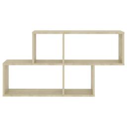 Berkfield Home Wall Shelf Sonoma Oak 100x18x53 cm Engineered Wood in Light Tan - Size: 100 x 18 x 53 cm - thumbnail 4