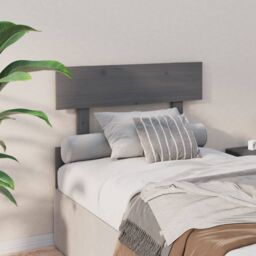 Berkfield Home Bed Headboard Grey 93.5x3x81 cm Solid Wood Pine - thumbnail 4