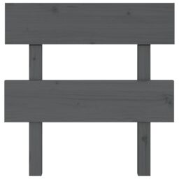 Berkfield Home Bed Headboard Grey 93.5x3x81 cm Solid Wood Pine - thumbnail 3